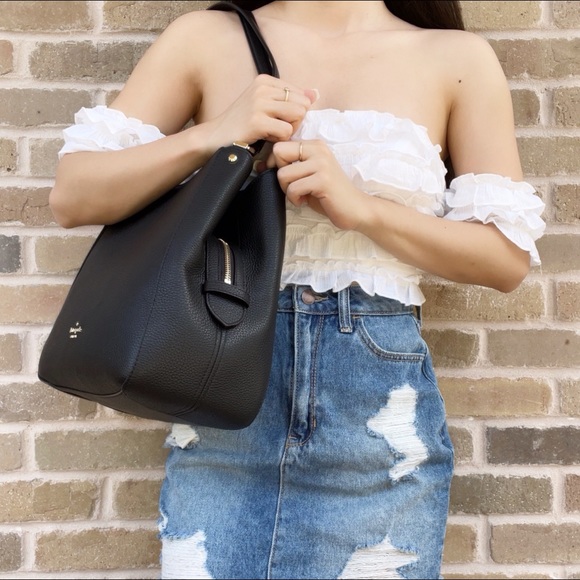 Kate Spade Black Shoulder Tote - Picture 3 of 7
